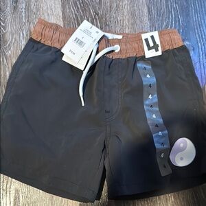 Cotton On Kids Swim Trunks - Black and Brown